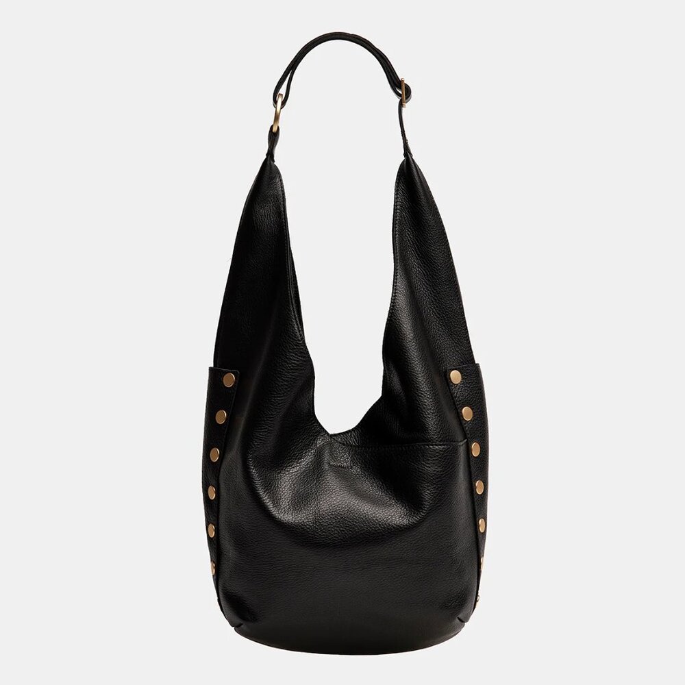 Hammitt Tom Zip (Black/Brushed Gold Red Zip)